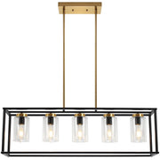 Island Lights for Kitchen, 5 Light Industrial Lighting,36 Inch