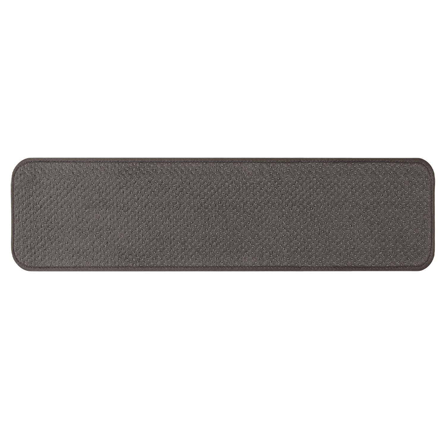 Set of 15 Skid-Resistant Carpet Stair Treads - Gray - 9 Inches X 36 Inches