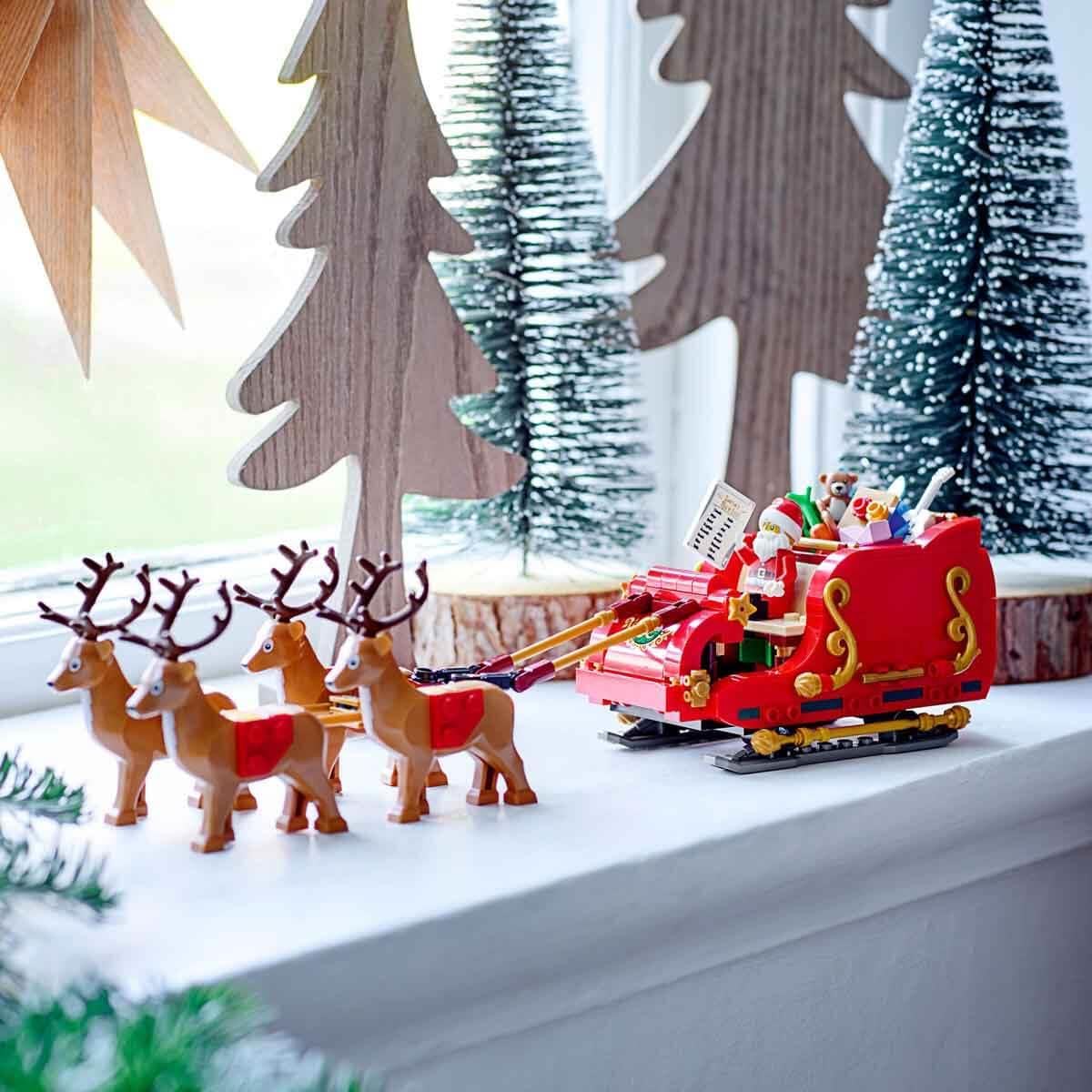 Santa's Sleigh - Building Toys for Kids, Boys & Girls, Ages 9+ - Indoor Christmas Decorations