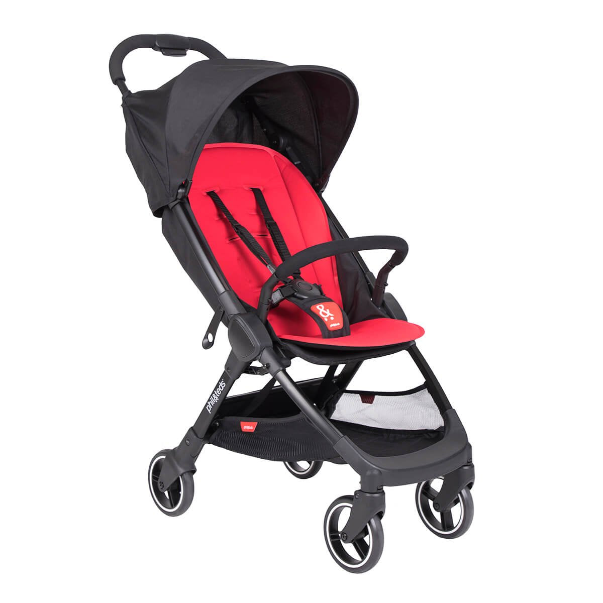 Umbrella Travel Stroller, Cherry – Ultra Light (11lbs) – Compact, One Hand Stand