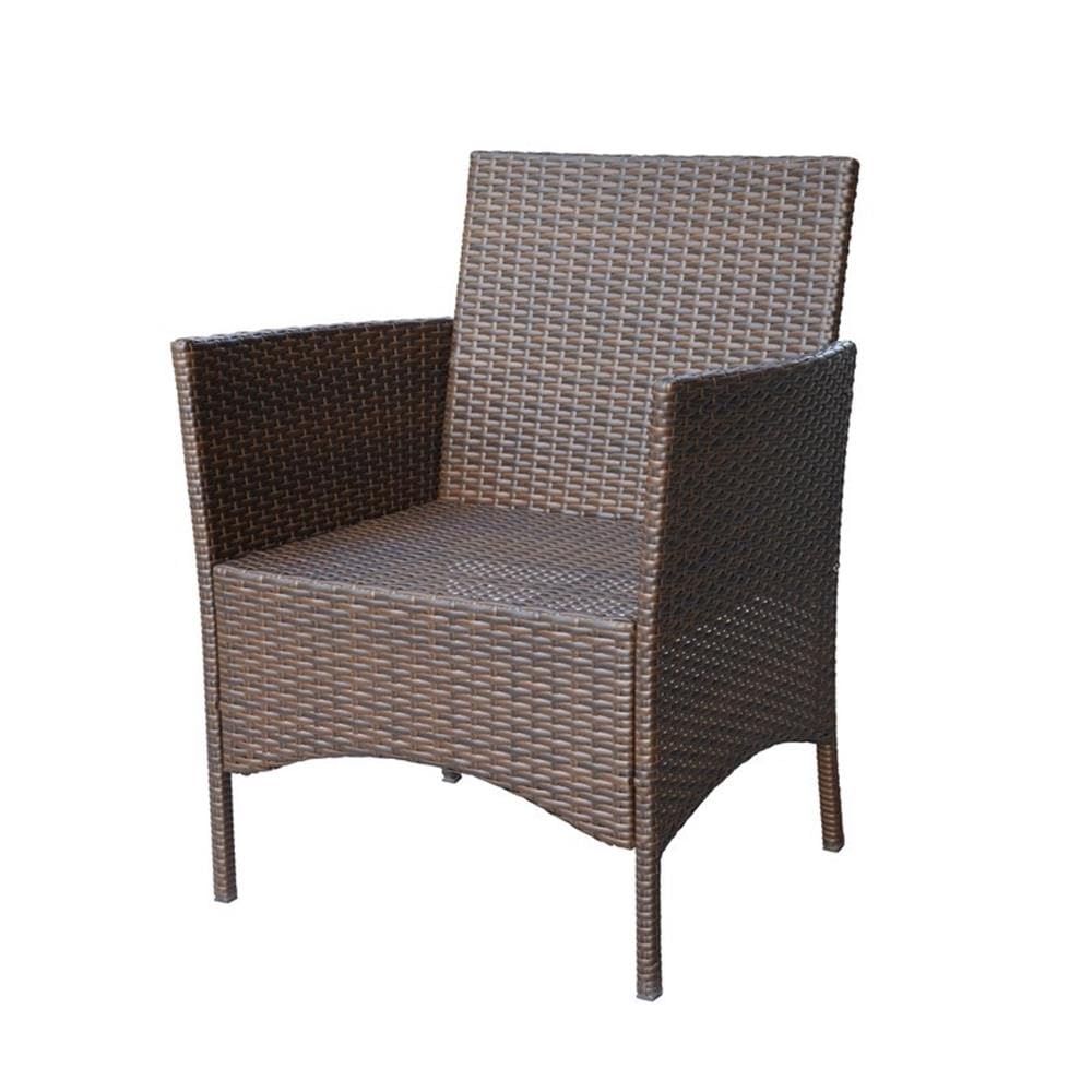 W00609-E Conor 4PC Steel Esprsso Resin Wicker Patio Conversation Set