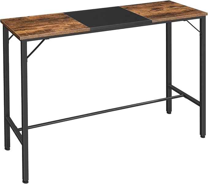 Bar Table, 47.1" Rectangular Pub Table, Tall Counter Height Pub Table
