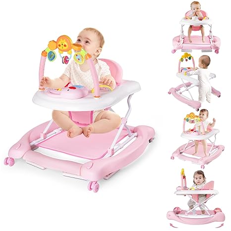 o Baby Baby Walker, 5-in-1 Baby Walkers for Boys and Girls 6-12 Months