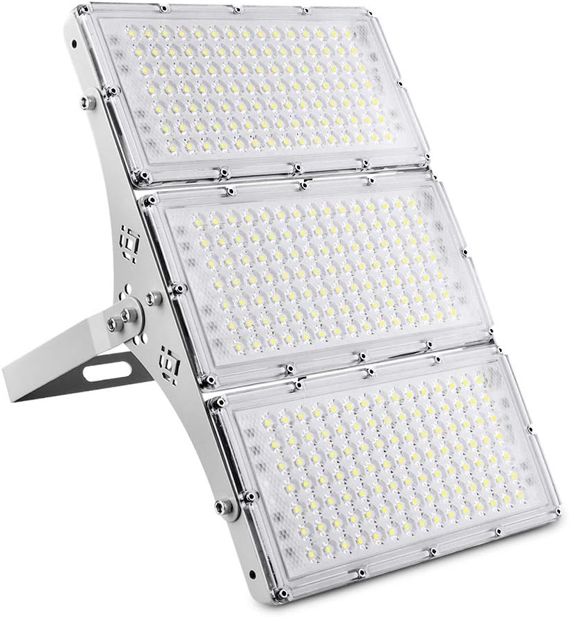 300W LED Flood Light, 24000LM Super Bright Outdoor Security Lights with Wider