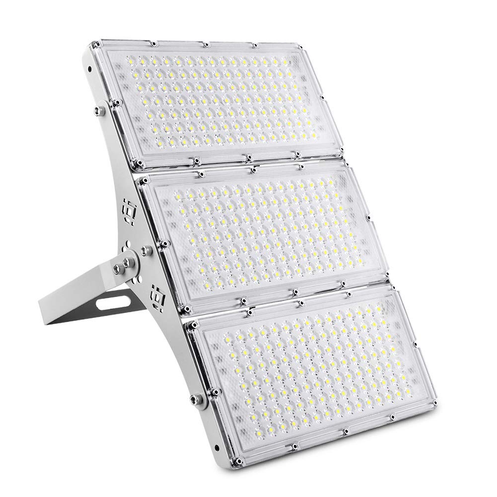 300W LED Flood Light, 24000LM Super Bright Outdoor Security Lights with Wider