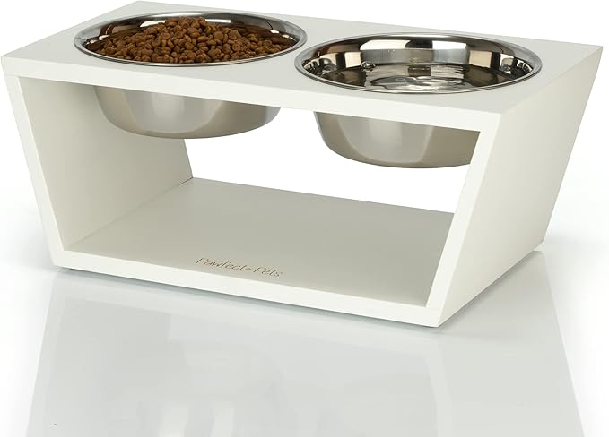 Elevated Dog Bowl Stand- 7" Raised Dog Bowl for Medium Dogs. Pet Feeder