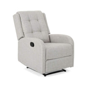 Smith Traditional Recliner, Fabric, Beige + Black,living room