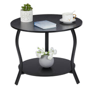 ,23" 2-Tier Coffee Side Tables for Small Space