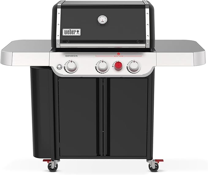 Genesis E-330 Liquid Propane Gas Grill for Outdoor Grilling, 3 Burners, Black