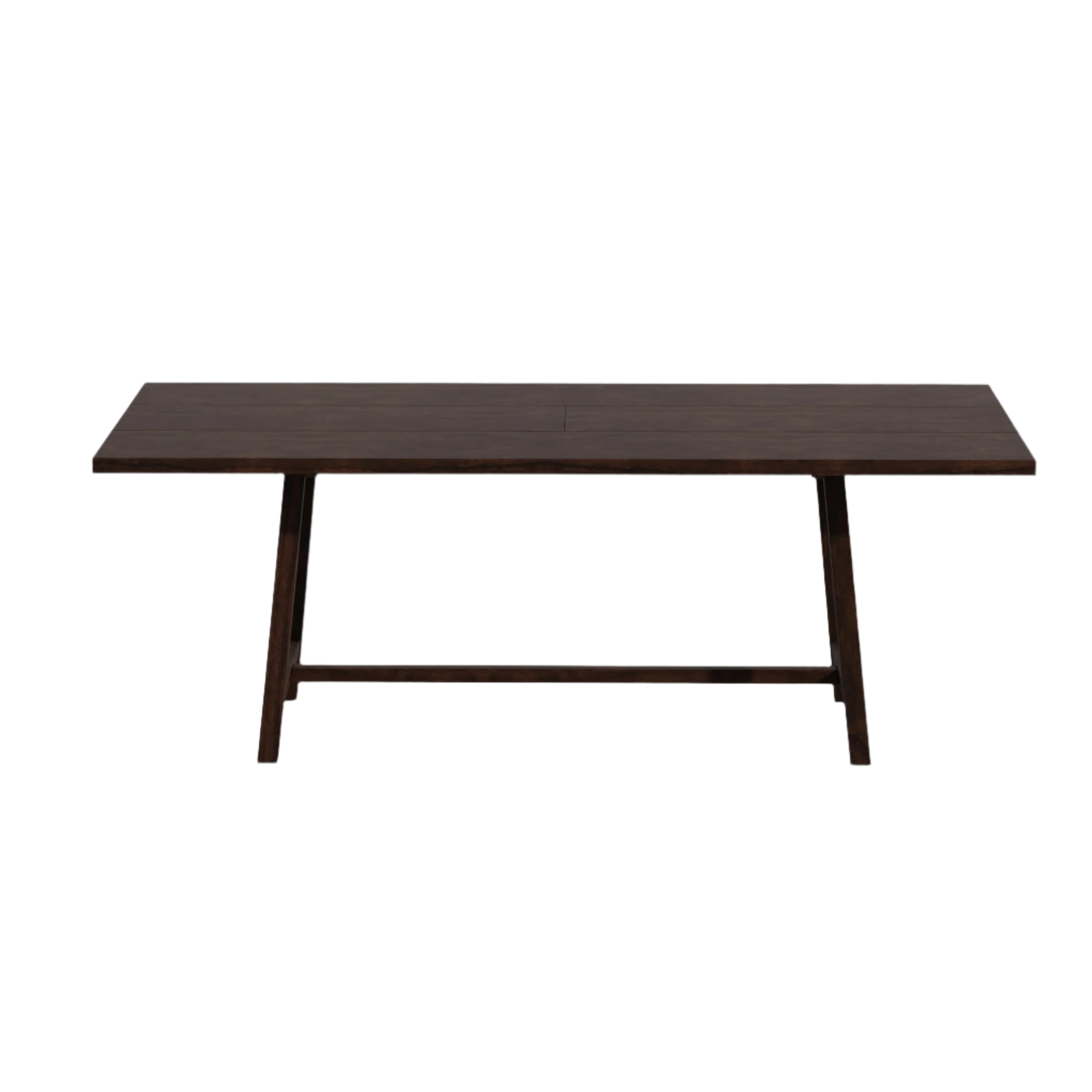Harthwell 84-Inch Modern Farmhouse Dining Table in a Walnut Finish - Solid Wood