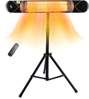 Electric Outdoor Portable Heater With Stand - 1500W Weatherproof Infrared Indoor/Outside