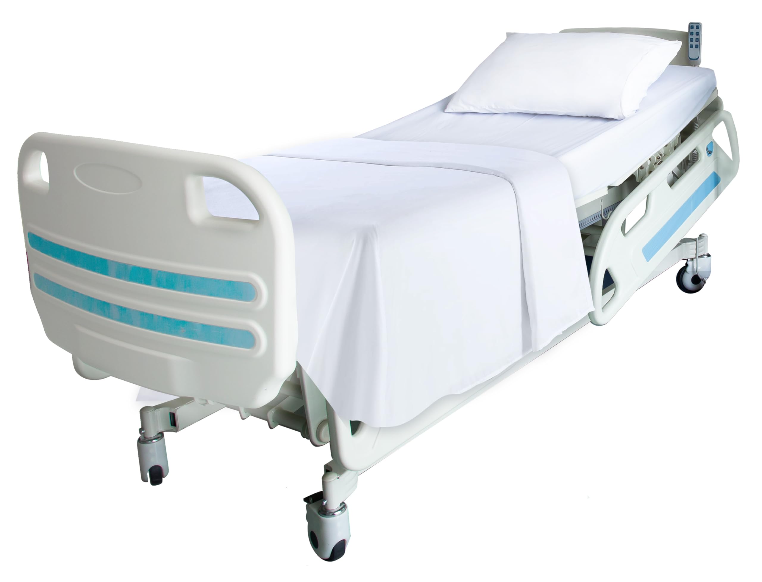 Twin Flat Sheets 3 Pack, White Cotton Flat Bed Sheet 66x104 Inches