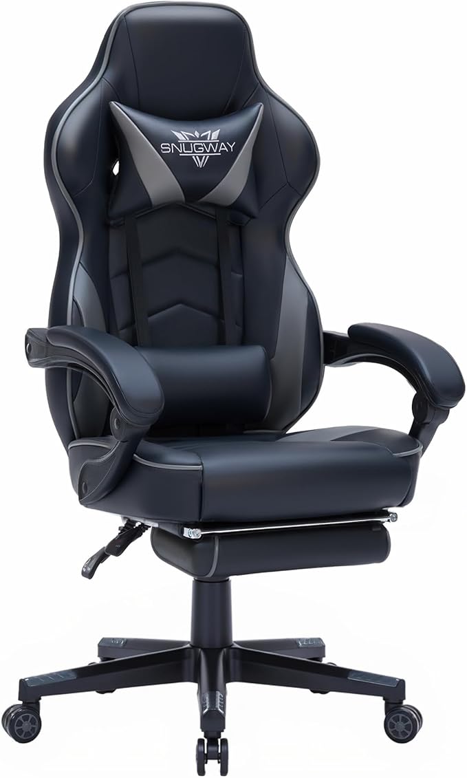 Gaming Chair, Big and Tall Video Game Chair with High Back PU Leather