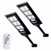 2 Pack Solar Street Light Outdoor with Motion Sensor, 10000LM Dusk to Dawn Solar