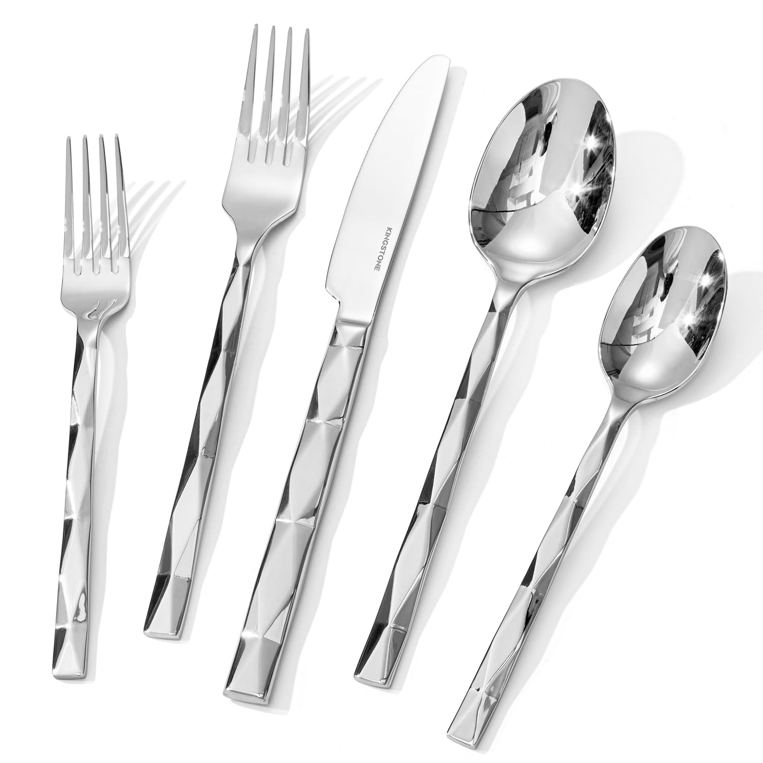 Luxury 60 Piece Flatware Set for 12, 18/10 Stainless Steel Cutlery Set