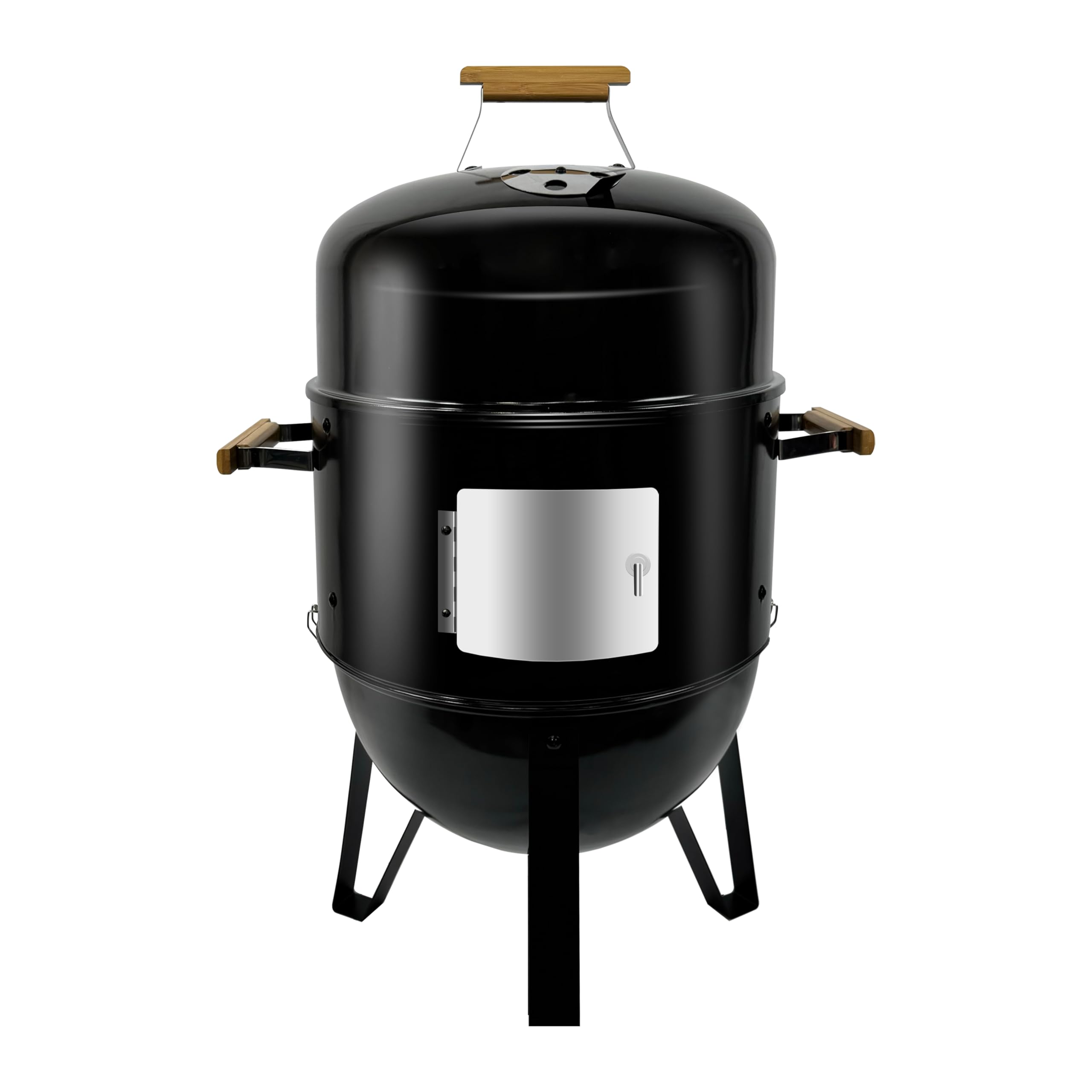 Joyagrill 17 Inch Porcelain-Enameled Charcoal BBQ Grill Smoker – Adjustable
