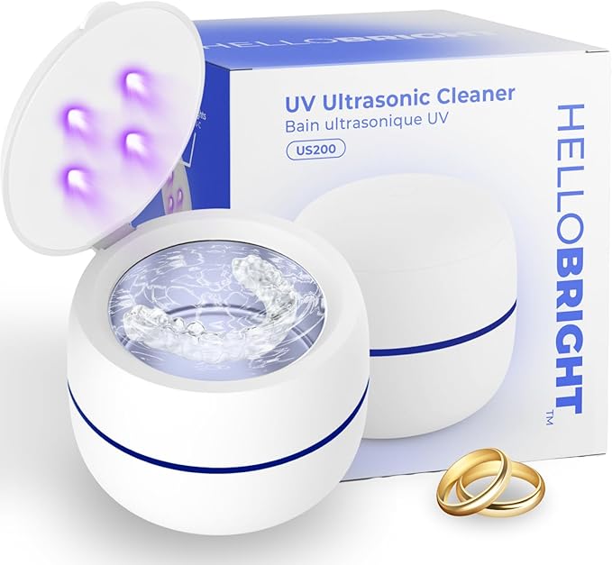 Ultrasonic Retainer Cleaner Machine with UV Lights for Invisalign