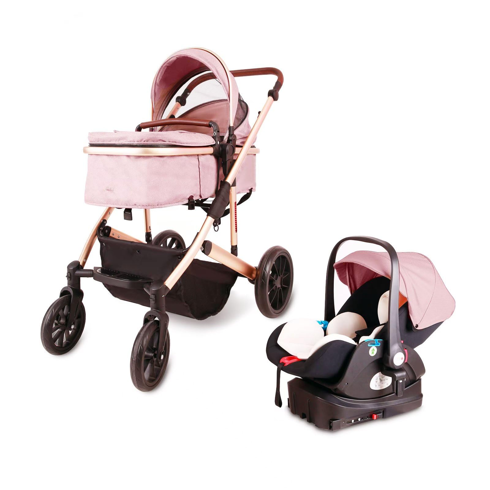 Travel System,Lightweight Baby Stroller,High Landscape Infant Pram