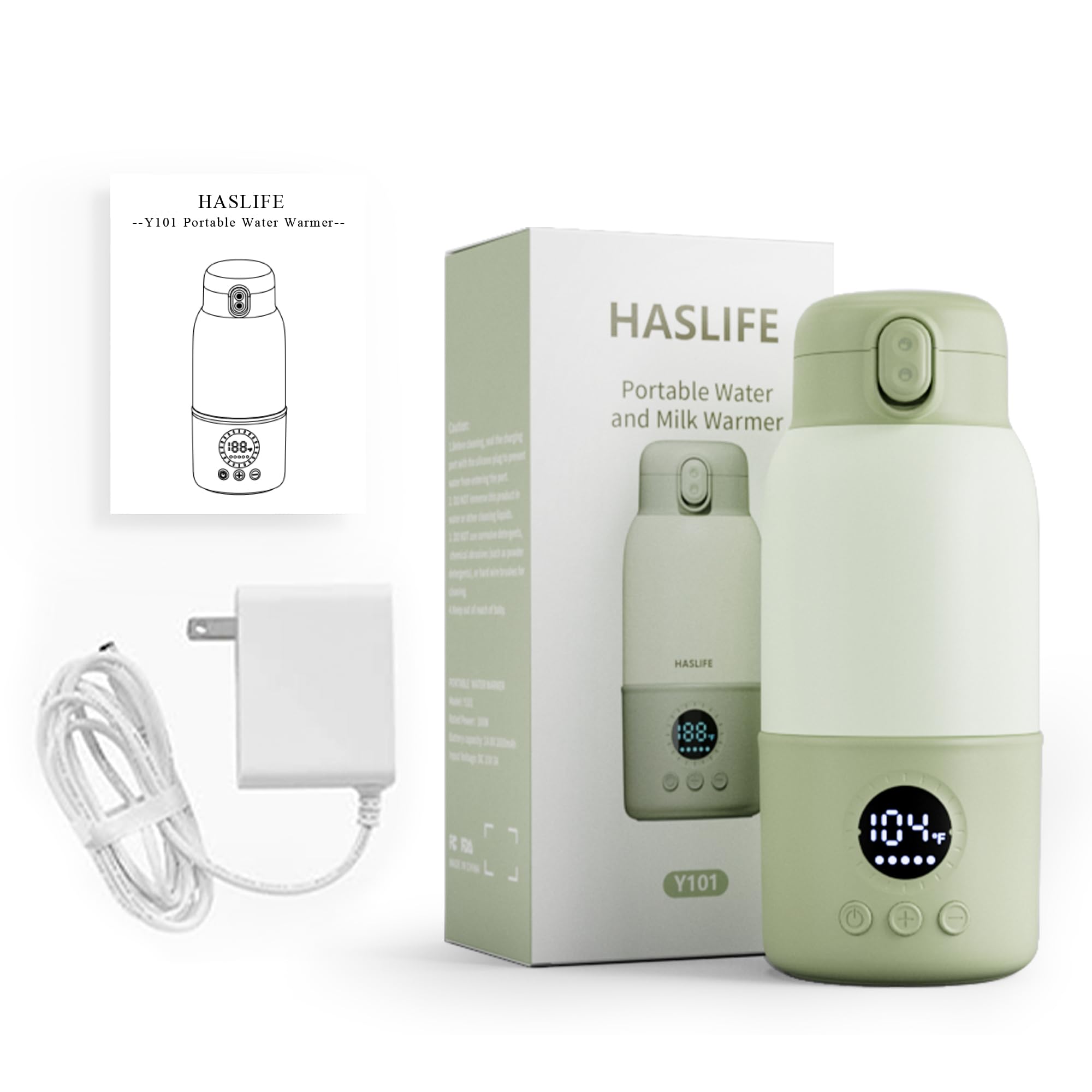 Bottle Warmer for Travel,Formula Container to Go 12.8oz Baby Bottle Warmer