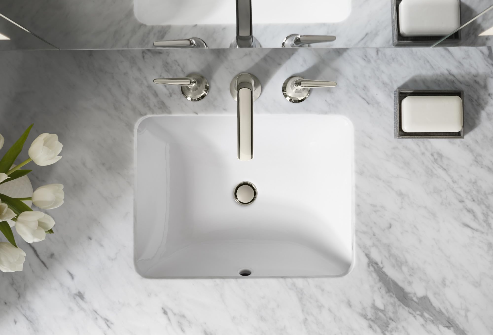 20000-0 Caxton Rectangle Undermount Bathroom Sink with Overflow Drain