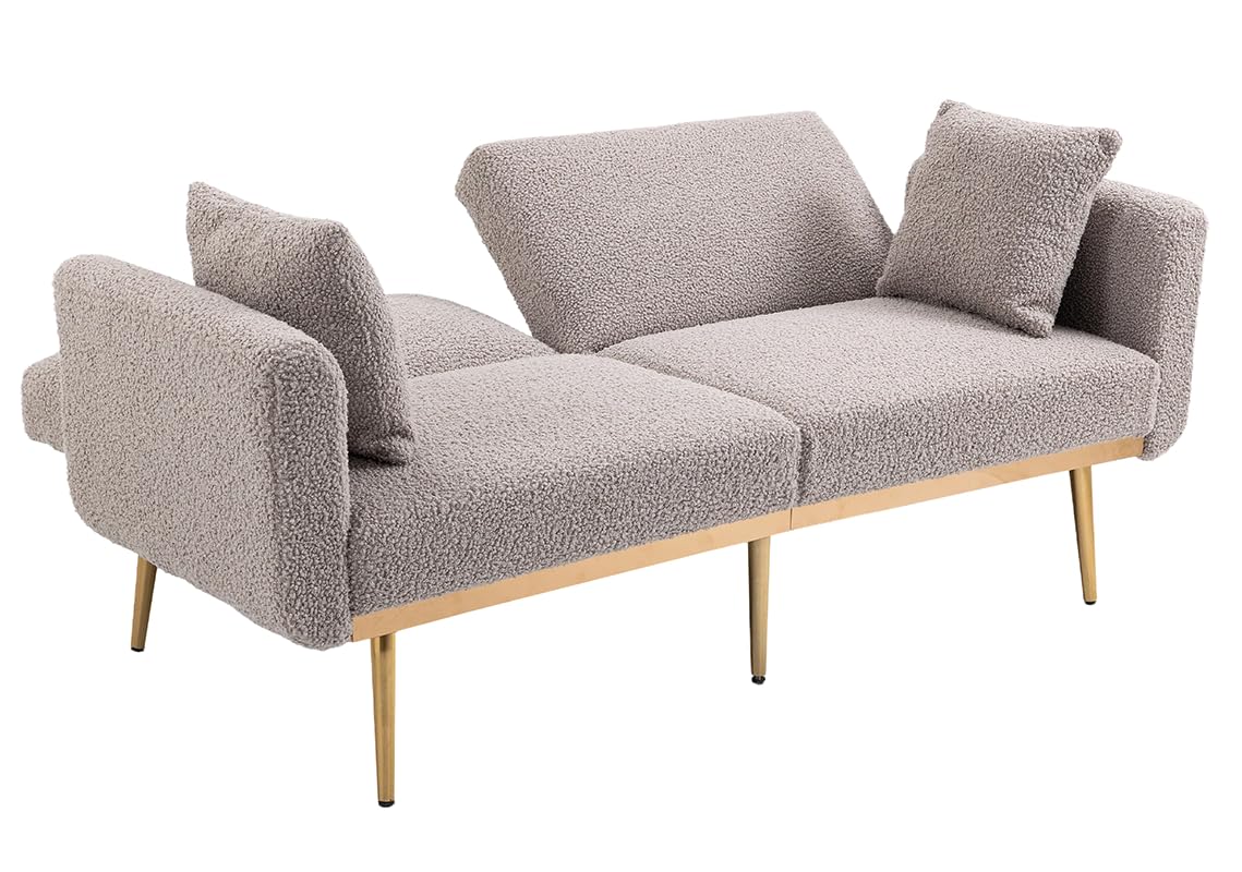 65" Teddy Sofa Couch,Convertible Futon Sofa Bed