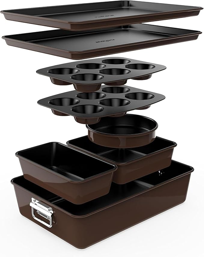 8-Piece Nonstick Stackable Bakeware Set - PFOA, PFOS