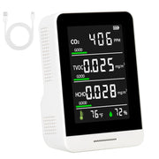 5-in-1 Air Quality Monitor，Smart Air Quality Tester Indoor for CO2/TVOC/HCHO/TEMP/Humi