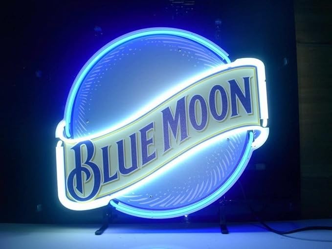 Neon Signs Blue Moons Neon Light Sign Home Beer Bar Pub Recreation Room Game