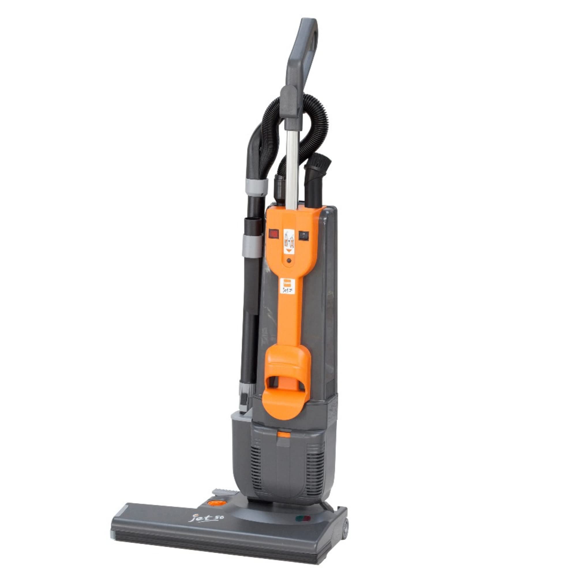 TASKI Jet 50 50-20 Dry Dual Motor Upright Vacuum, Grey and Orange