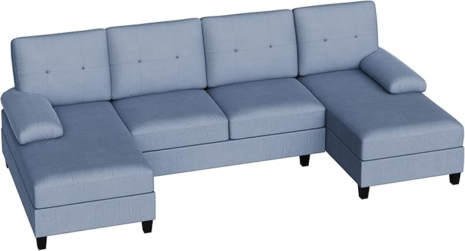 U-Shaped Sectional Sofa with Double Chaise