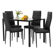 Dining Table Set Glass Dining Room Table Set for Small Spaces Kitchen Table and Chairs