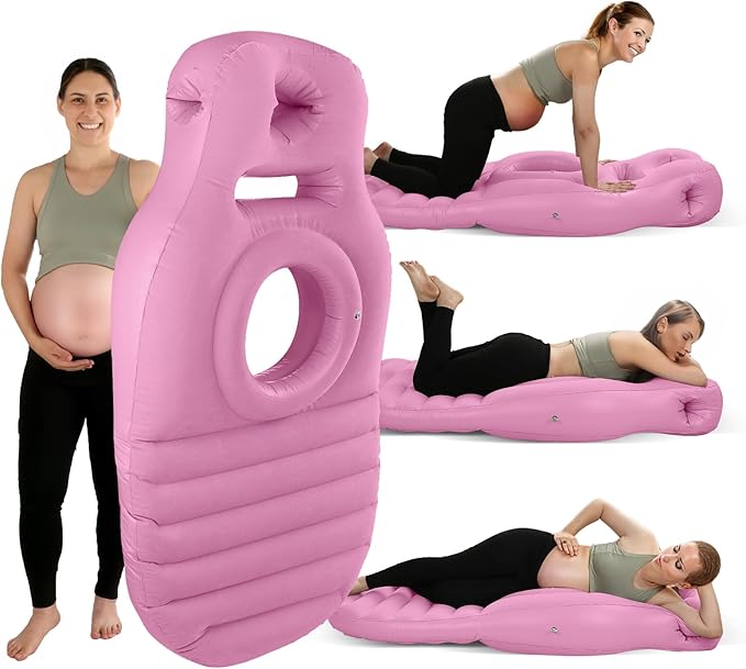 Inflatable Pregnancy Pillow, Full Body Maternity Airbed/Float with Hole for Tummy