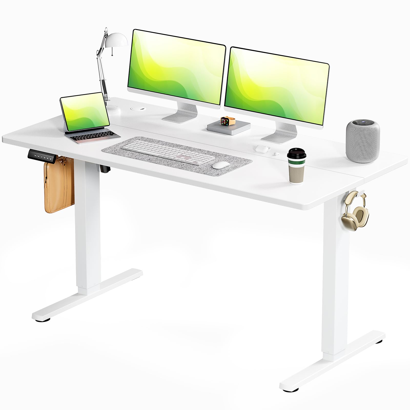 Electric Standing Desk - 55 x 24 Inch Ergonomic Adjustable Height