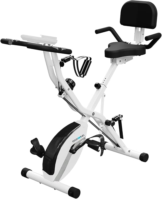 Stationary Exercise Bike for Home Workout, 5 IN 1 Foldable Indoor Cycling