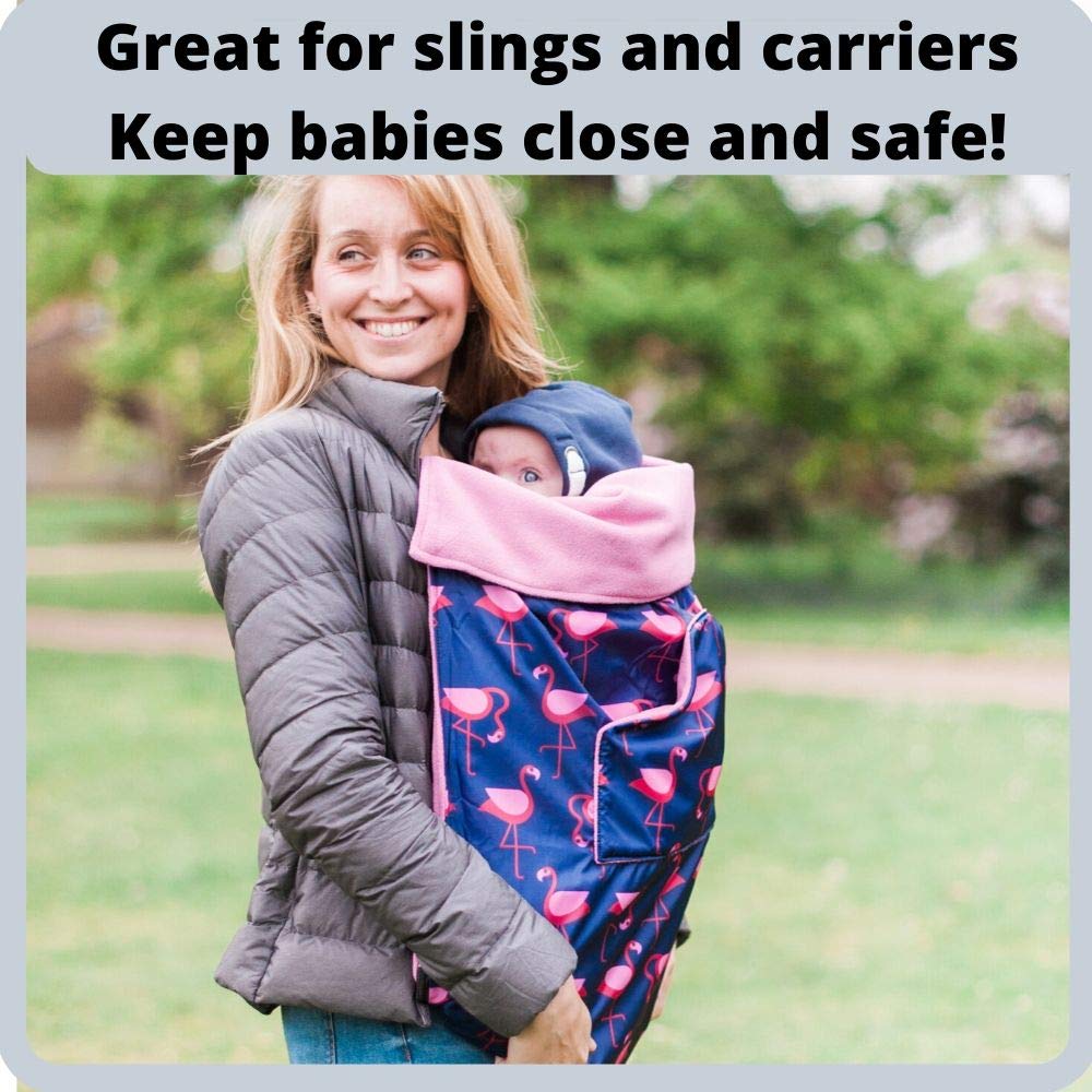 BundleBean - GO - Sling, Carseat, or Stroller Cover - Waterproof - Gray Elephant