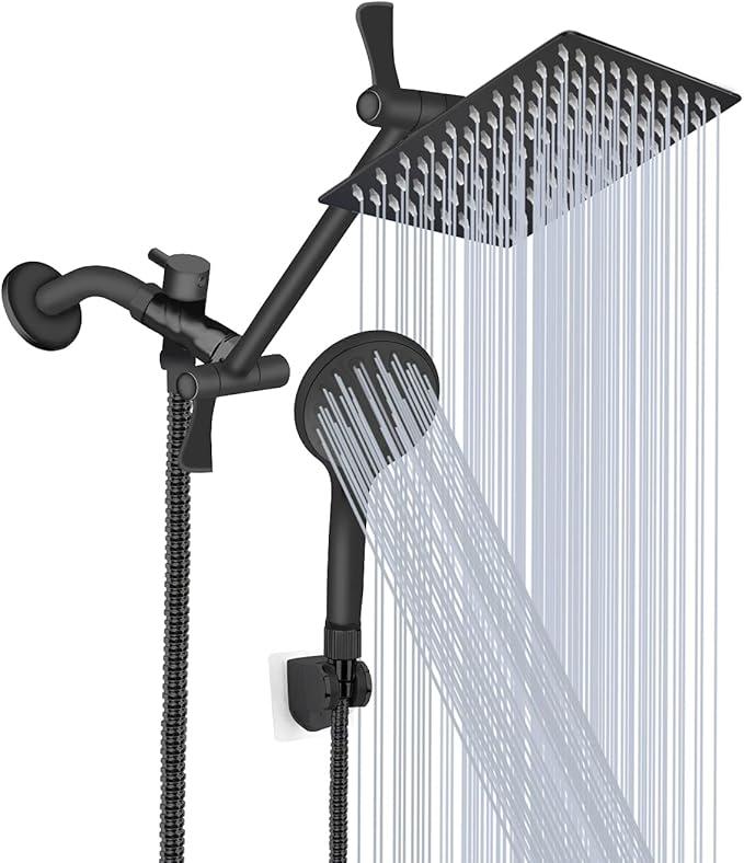 Shower Head, 8‘’ High Pressure Rainfall/Handheld Shower Combo