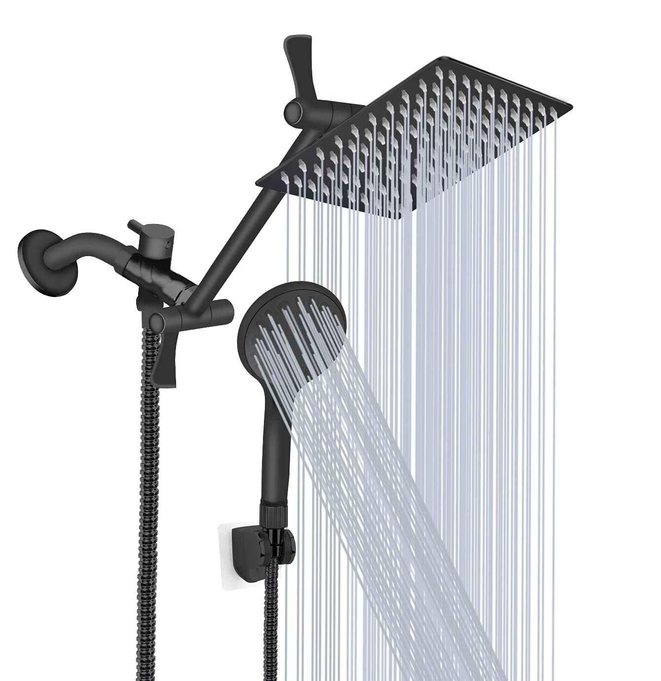 Shower Head, 8‘’ High Pressure Rainfall/Handheld Shower Combo