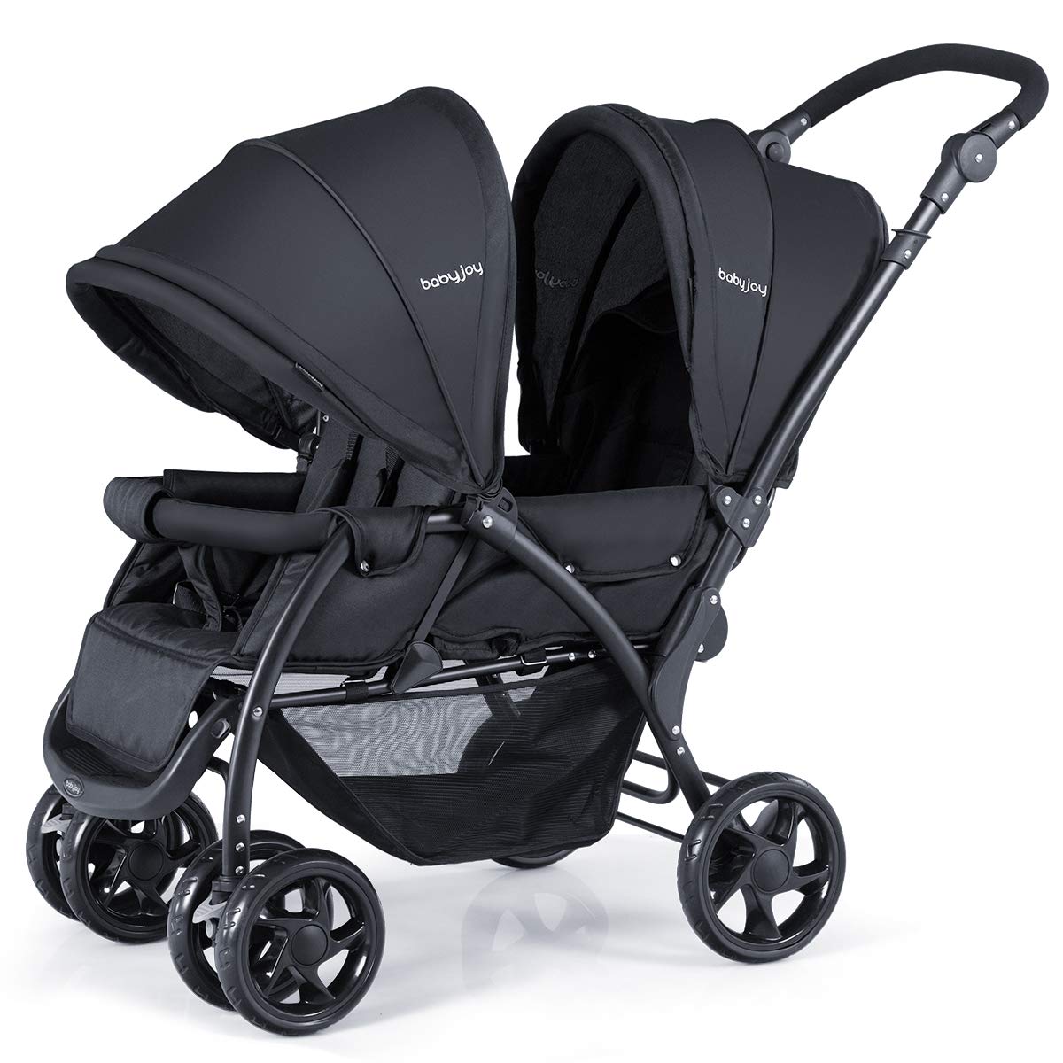 Double Stroller - Foldable Lightweight Twin Stroller with Tandem Seating