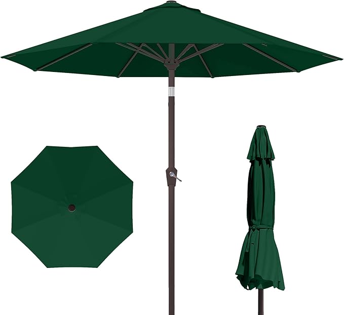 10FT Patio Umbrella with Push Button Tilt and Crank