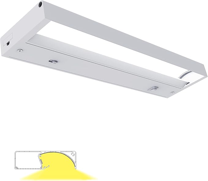 24in LED Indirect Under Cabinet Lighting, Plug in or Hardwired 3 Color Settings