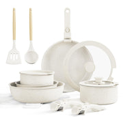 17 Pieces Pots and Pans Set Non Stick Plus Extra Removable Handle