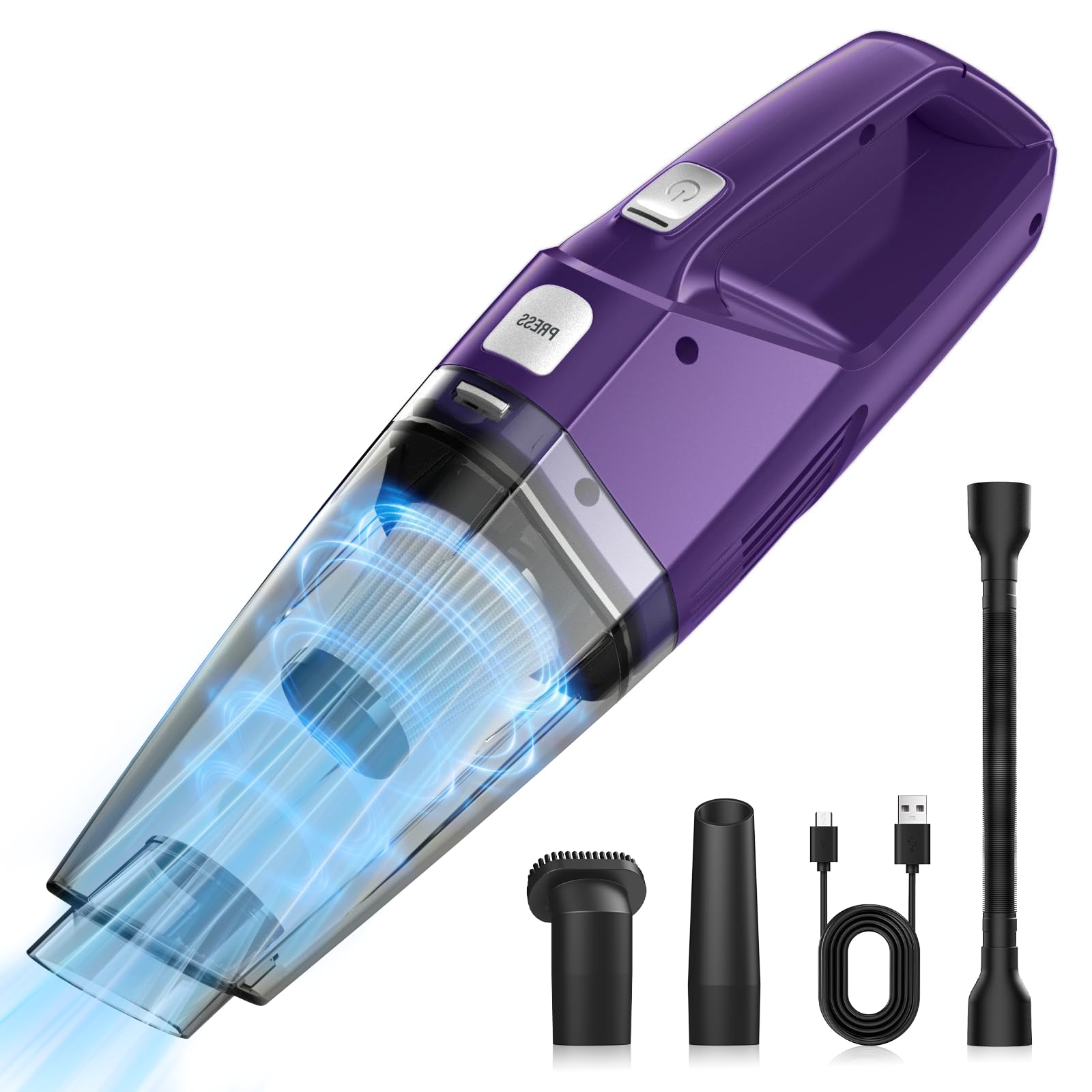Handheld Vacuum Cordless,Car Vacuum Cleaner Portable with Powerful Suction/Multi