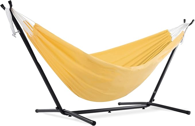 Hammock with Space Saving Steel Stand, Sand