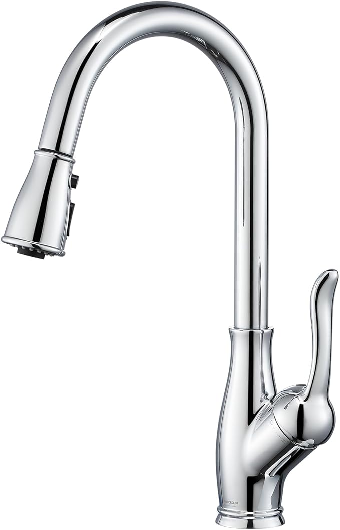 Kitchen Faucet with Pull Down Sprayer, Chrome Kitchen Sink Faucet
