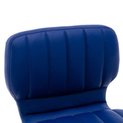 Brage Living Adjustable Bar Stools Set of 2, Modern PU Leather Swivel Barstools with Back, Armless Airlift Counter Height Bar Chairs for Kitchen Dining Pub Cafe (Blue)