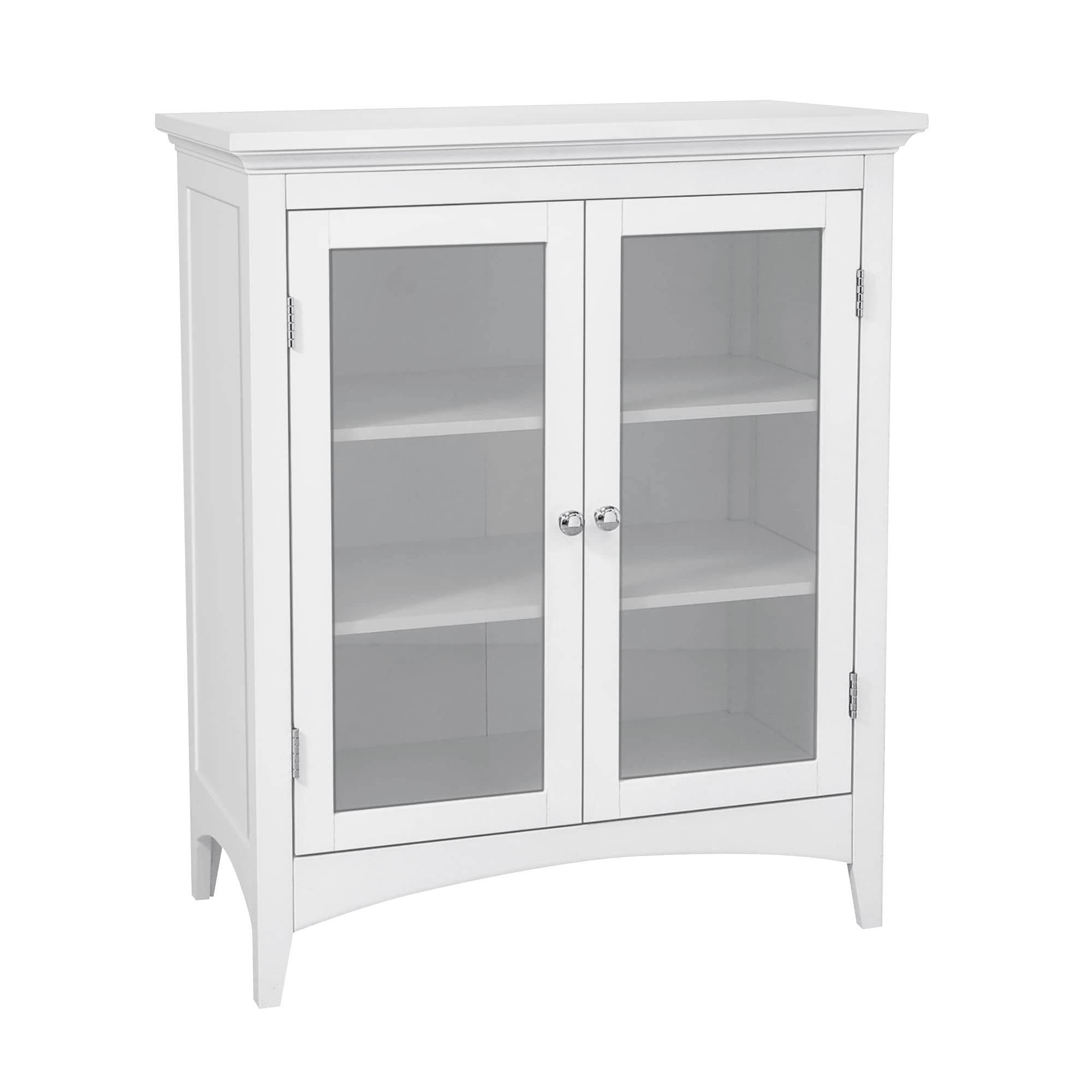 Teamson Home Freestanding Two-Door Floor Cabinet, White