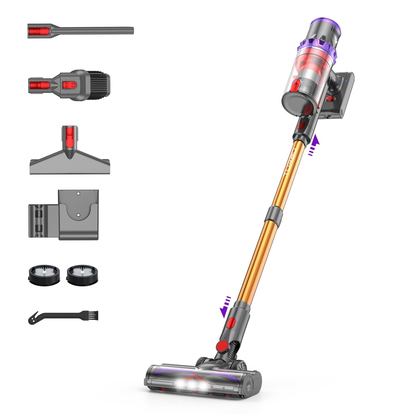 Cordless Vacuum Cleaner SU7, 580W 45Kpa 75 Minutes Runtime Stick Vacuum