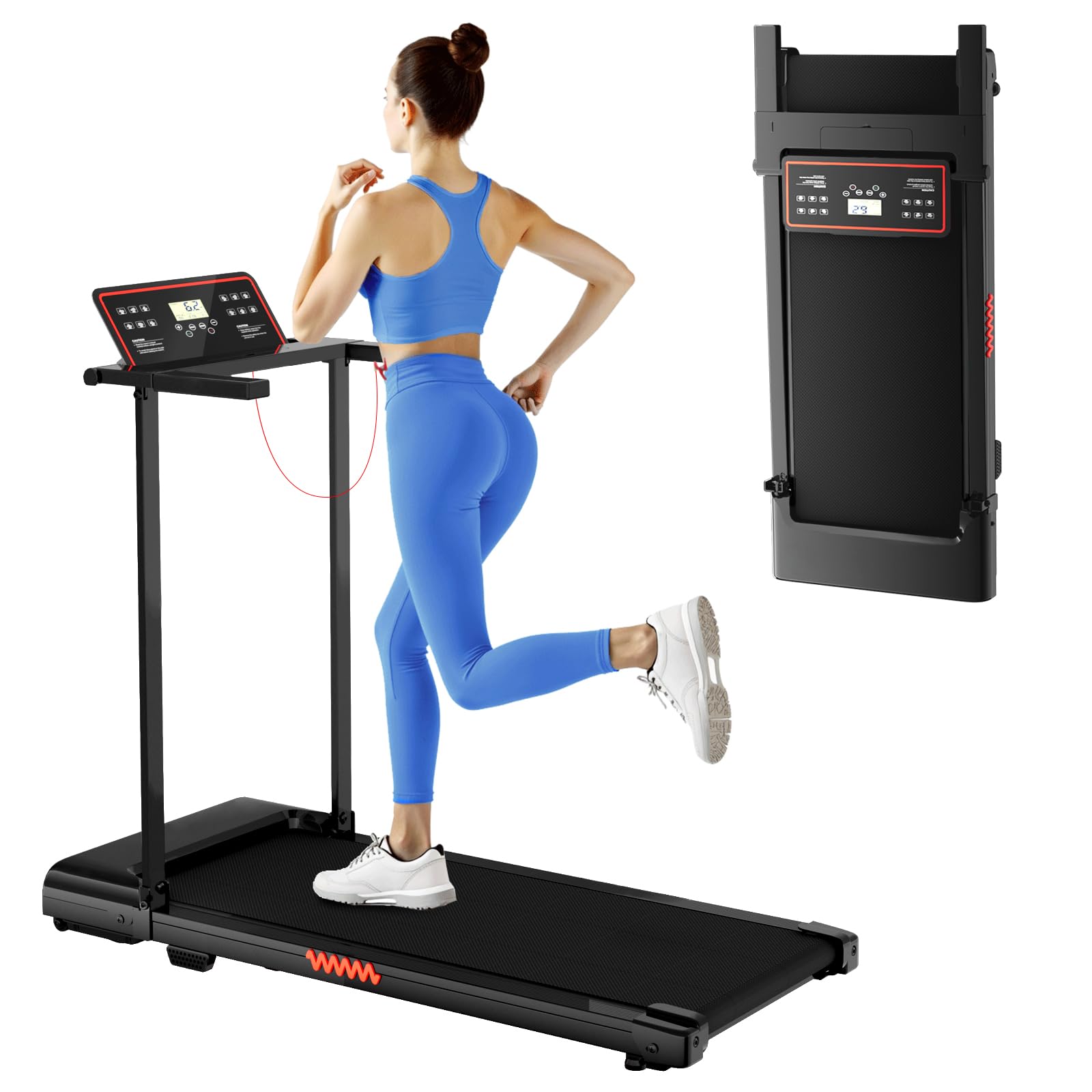 Treadmills for Home Samll Space, 3.0HP Portable Walking Pad with Handle