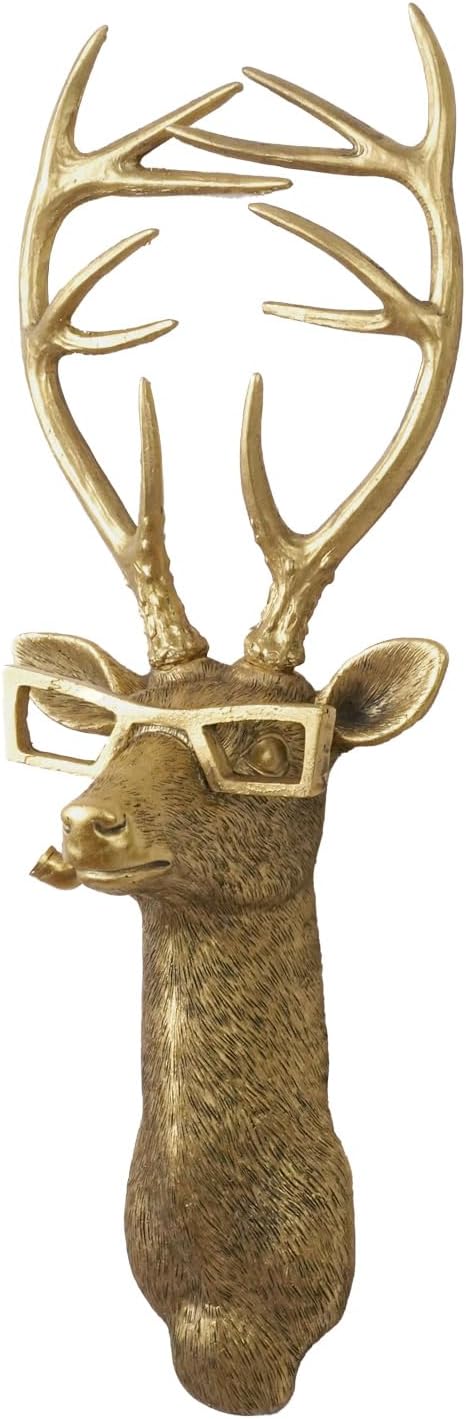 Animal Heads Wall Decor, Faux Deer Head Mount, Animal Sculptures Wall Decor