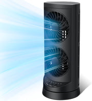 Tower Cooling Fans that Blow Cold Air, Standing Small Desk Fan with 3 Speeds & Timer